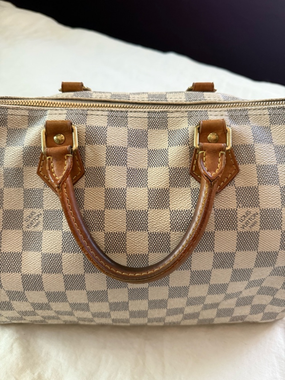 Louis Vuitton Speedy 30 Damier Azur – Authentic w/ Receipt – Clean Exterior - Picture 5 of 16